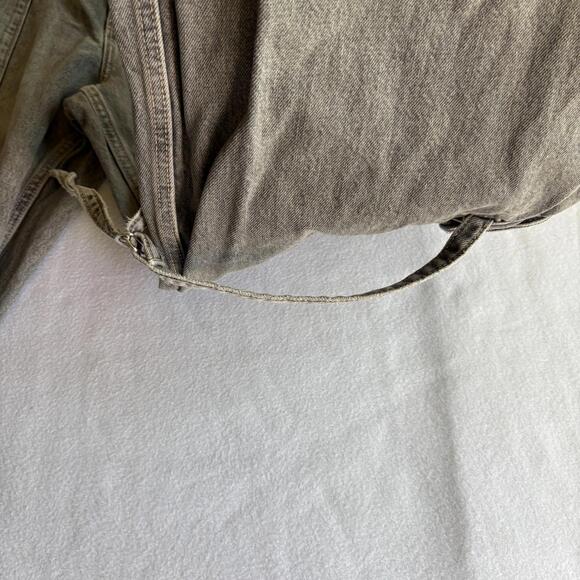 Zara Womens EUR 40 Gray Cargo Jeans Vintage Y2K Wide Leg Streetwear 90s XL - Picture 4 of 8